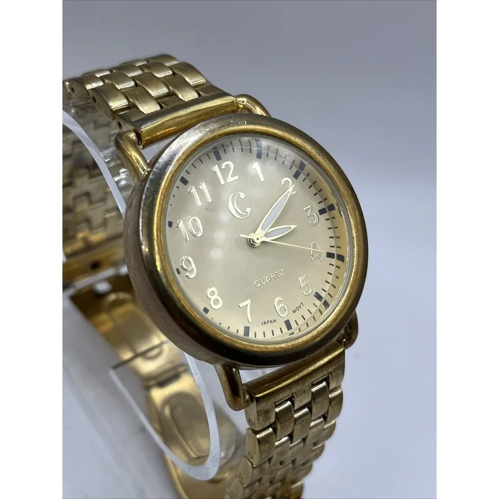 Charming Charlie Women's Quartz Watch 38mm Case Gold‎ Band- New Battery